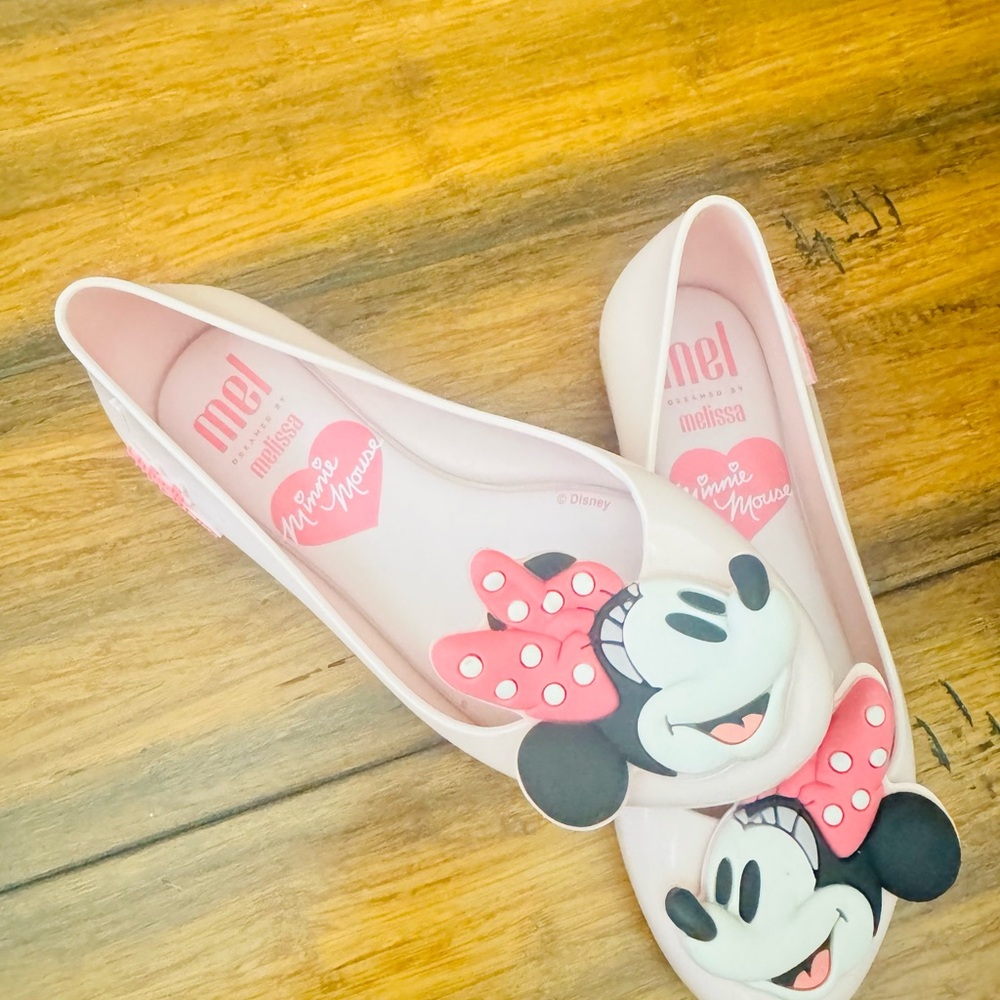 Melissa Pink and Black Disney Slippers